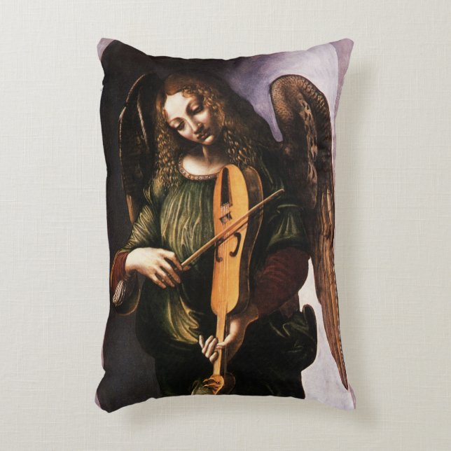 Two Different Angels by Leonardo da Vinci Accent Pillow (Front(Vertical))