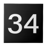Two Digit Number Tiles<br><div class="desc">Ceramic letter tiles.  Upper or lower case letter tiles.  You customize with the letter or letters you need for your ceramic tile or mosaic sign.  Letter tile for weather proof signs,  house numbers.  White on black background. Two digit.</div>