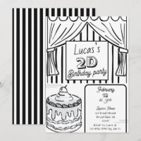 Two Dimensional Comic Style Birthday 