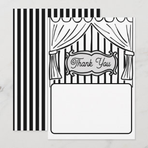 Two Dimensional Comic Style Thank You Card