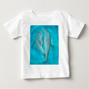 Two Dolphins Playing Wild and Free in the Ocean Baby T-Shirt