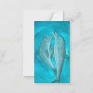 Two Dolphins Playing Wild and Free in the Ocean  Card
