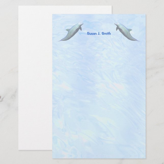 Two Dolphins Stationery (Front/Back)
