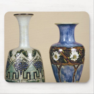 Two Doulton vases by Eliza Simmance, c.1880 Mouse Pad