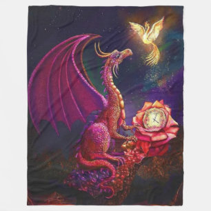 TWO DRAGONS FLEECE BLANKET