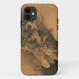Two Dragons in Clouds Vintage iPhone 11 Case