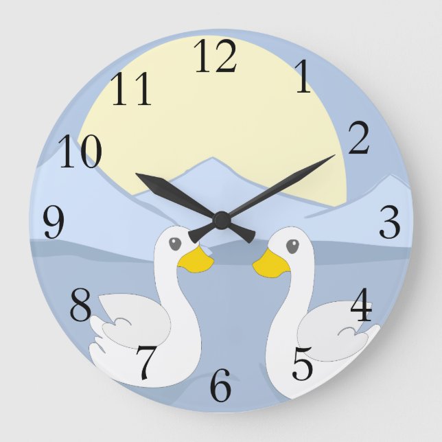 Two Ducks Large Clock (Front)