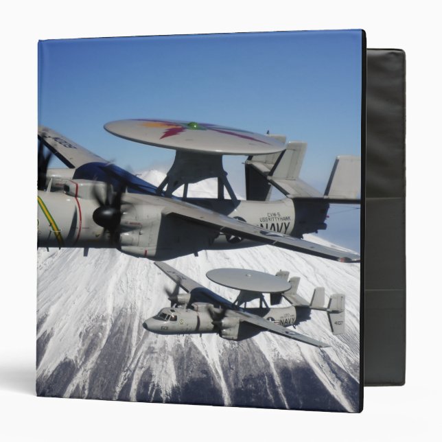 Two E-2C Hawkeyes conduct a flyby Binder (Front/Inside)