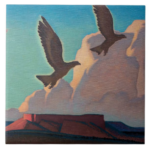 Two Eagles by Maynard Dixon Tile
