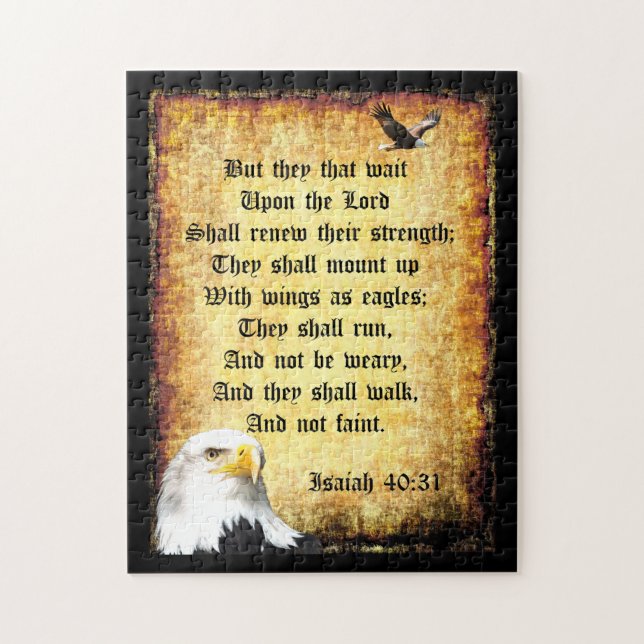 Two Eagles with Isaiah 40:31 Jigsaw Puzzle (Vertical)