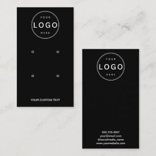 Two Earring Display Card Logo Jewelery Display