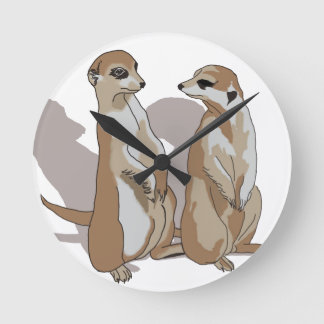 two earth males with shade round clock