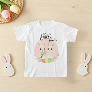 Two Easter Bunnies Personalized T-Shirt