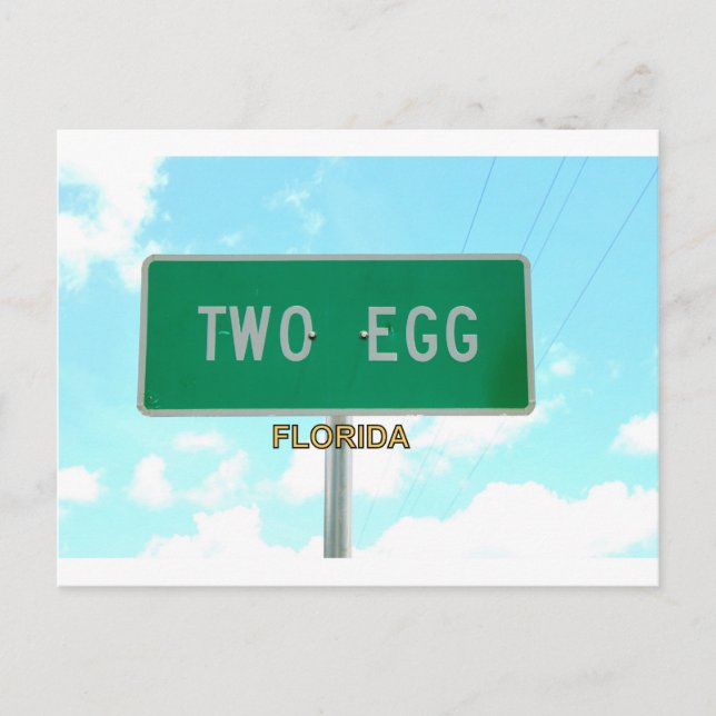 TWO EGG, FLORIDA POSTCARD (Front)