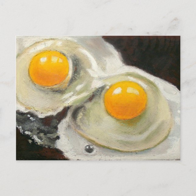 TWO EGGS REALISM ARTWORK POSTCARD (Front)