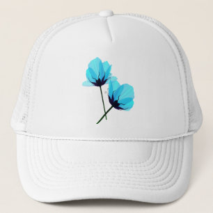 Two Electric Blue Flowers Hat