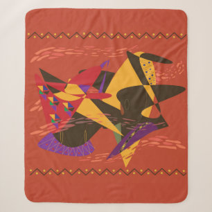 Two Elegant Black Women Sherpa Blanket