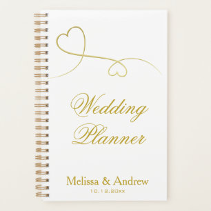 Two Elegant Gold Hearts   Wedding Planner