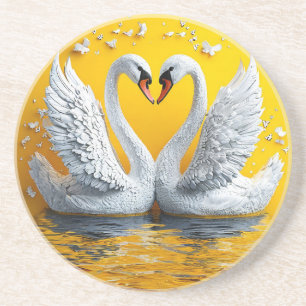 Two Elegant Swans Coaster