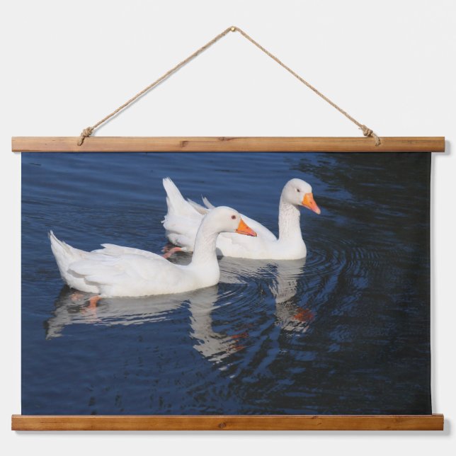 Two Emden Geese Hanging Tapestry (Front)