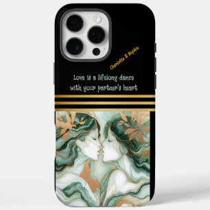 Two ethereal figures share a kiss iPhone 16 pro max case