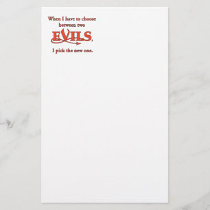 Two Evils Stationery