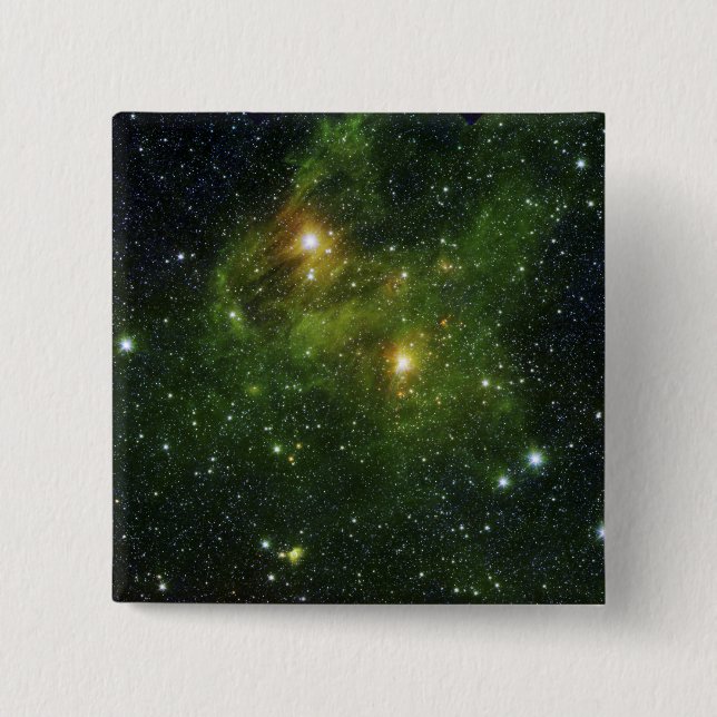 Two extremely bright stars 2 inch square button (Front)