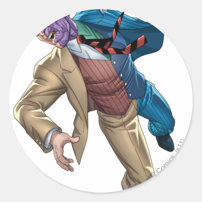 Two Face Falls Classic Round Sticker (Front)