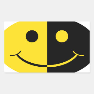 Two Faced Smiley Face Sticker