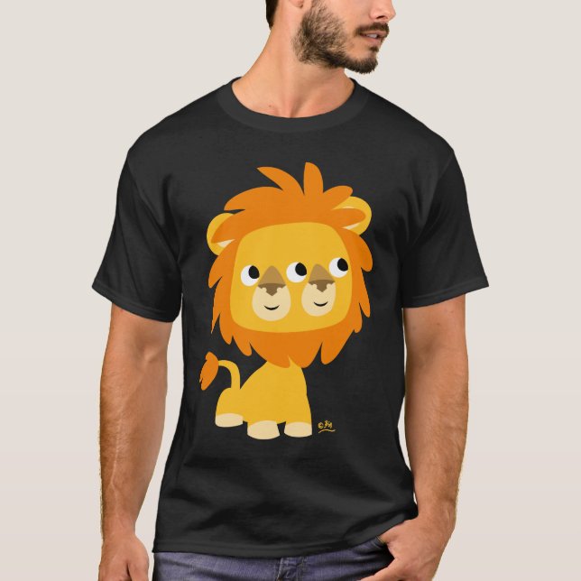 Two-Faced, the cutest cartoon lion T-shirt (Front)