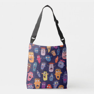 Two-Faced Tote   Whimsical Faces & Bold Pink Zebra