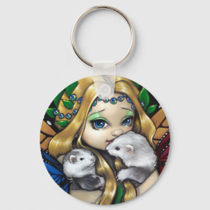 "Two Fae Ferrets" Keychain