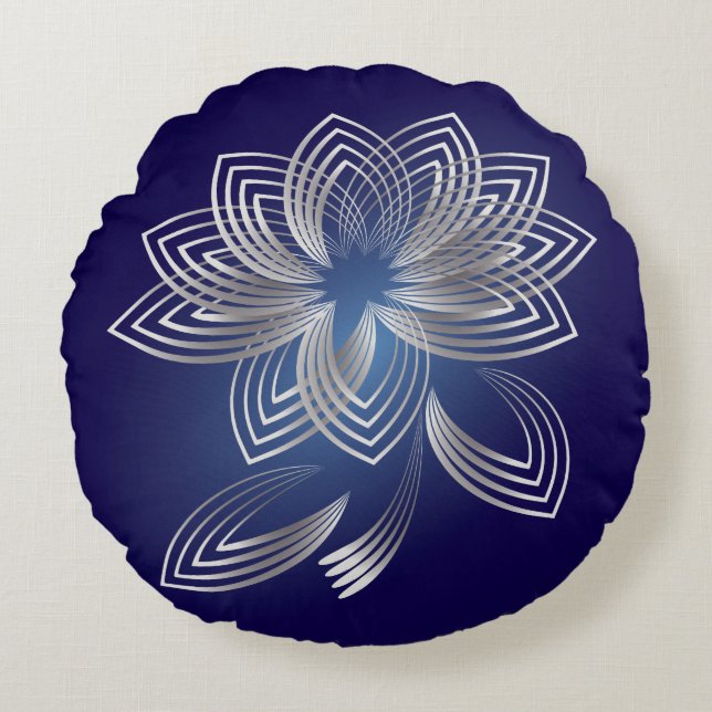 Two fallen petals round pillow (Front)