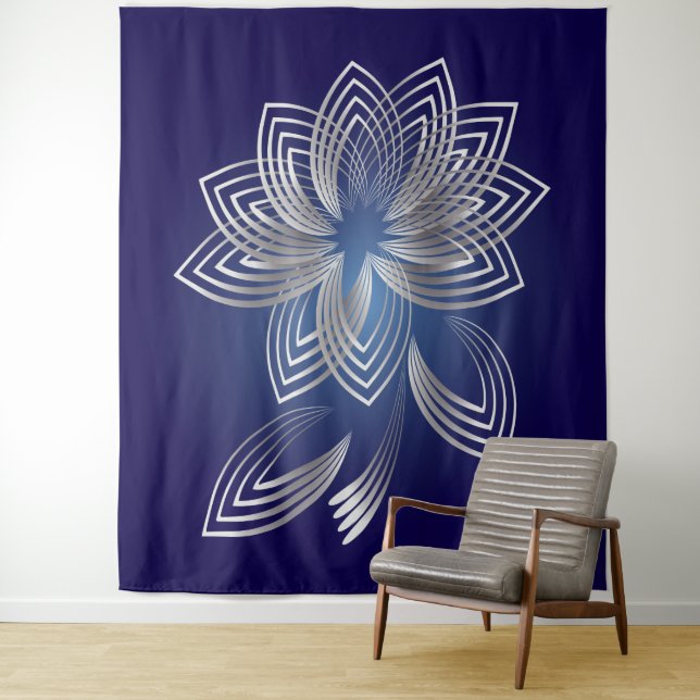 Two fallen petals tapestry (In Situ)