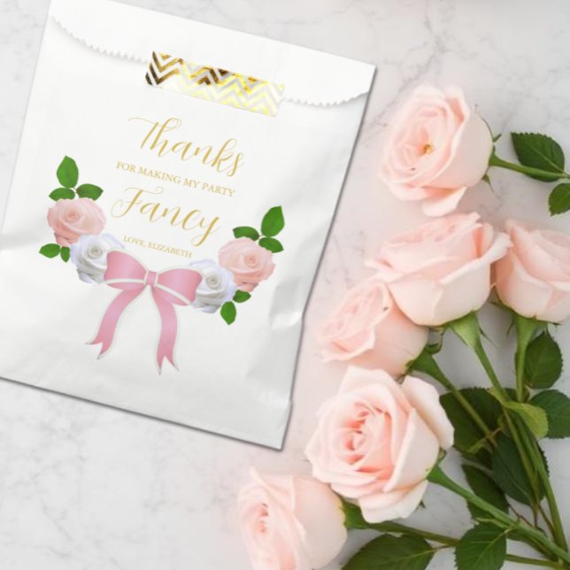 Two Fancy Bow Floral Birthday Favour Bag (Creator Uploaded)