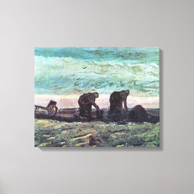 Two farmers by Vincent van Gogh Canvas Print (Front)
