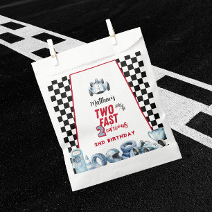 Two Fast 2nd birthday Boy Racing Car  Favour Bag