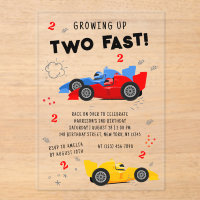 Two Fast 2nd Birthday Kids Racing Cars