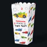Two Fast 2nd Birthday Kids Racing Cars Custom Favo Favor Box<br><div class="desc">Two Fast 2nd Birthday Kids Racing Cars Personalized Name Custom Party Favour Boxes Popcorn Boxes features your custom text with a colourful racing cars. Fabulous for kids birthday party celebrations. Designed by Evco Studio www.zazzle.com/store/evcostudio</div>