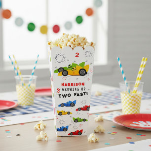 Two Fast 2nd Birthday Kids Racing Cars Custom Favo Favor Box