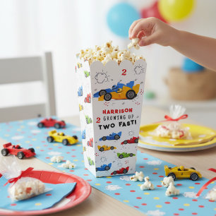 Two Fast 2nd Birthday Kids Racing Cars Custom Favo Favor Box