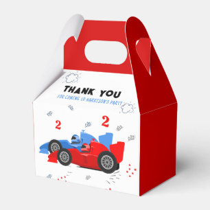 Two Fast 2nd Birthday Kids Racing Cars Name Favor Box