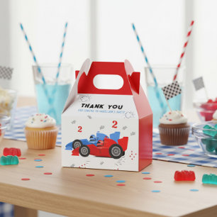 Two Fast 2nd Birthday Kids Racing Cars Name Favor Box