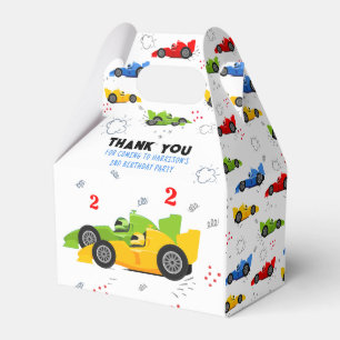 Two Fast 2nd Birthday Kids Racing Cars Name Favor Favor Box