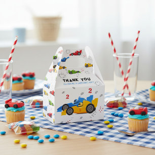 Two Fast 2nd Birthday Kids Racing Cars Name Favour Favor Box