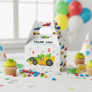 Two Fast 2nd Birthday Kids Racing Cars Name Favour Favor Box