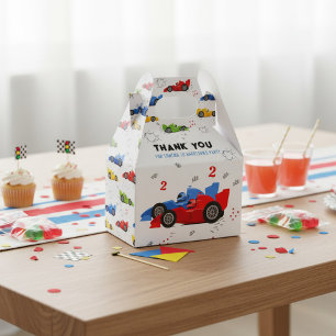 Two Fast 2nd Birthday Kids Racing Cars Name Favour Favor Box