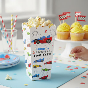 Two Fast 2nd Birthday Personalized Race Car Favor Box