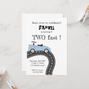 Two fast birthday 2st , template invitations