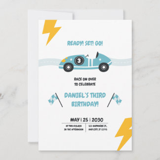 two fast birthday invitation